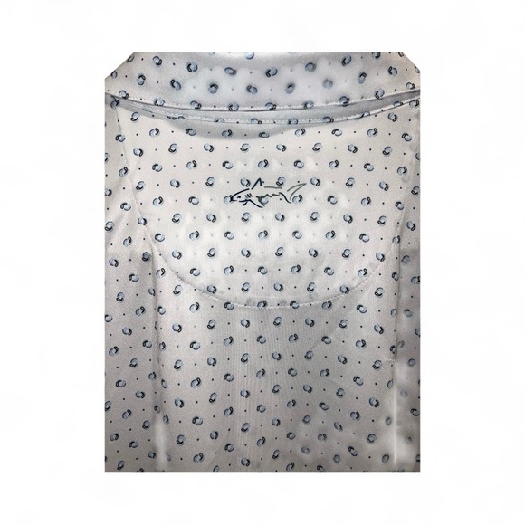 NEW Men's White Patterned Polo Shirt. - Picture 4 of 8